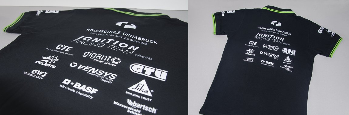 Ignition-Racing Team electric - Osnabrück - Teamkleidung im Siebdruck