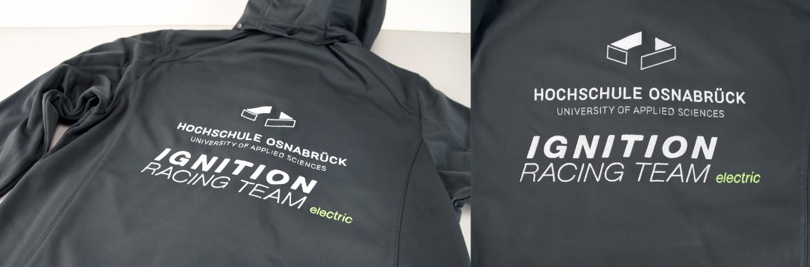 Ignition Racing Team - Bestickte Softshelljacke, Logostickerei