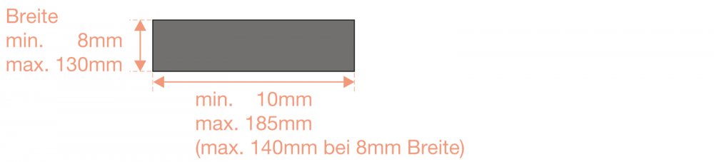 Textiletikett heiß geschnitten