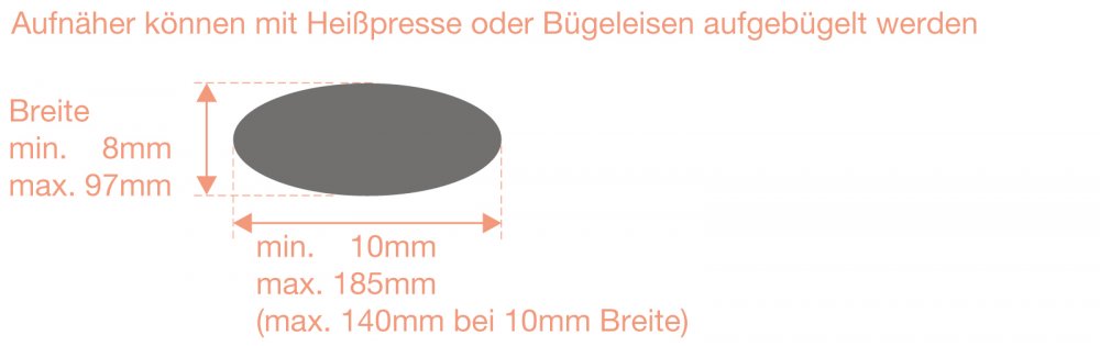 Webetiketten zum Aufbügeln mit Lasercut (Konturschnitt nach Ihren Vorgaben)
