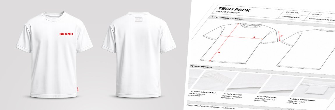 Tech-Pack für die Textilproduktion