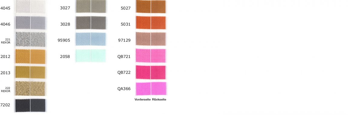 Garnfarben für Webetiketten, gewebte Textiletiketten und Weblabel - Doppelte Dichte HD und Super HD