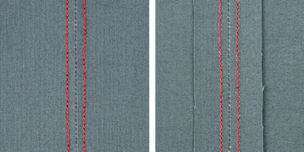 Technik der Nahtherstellung - Doppelt abgesteppte Naht