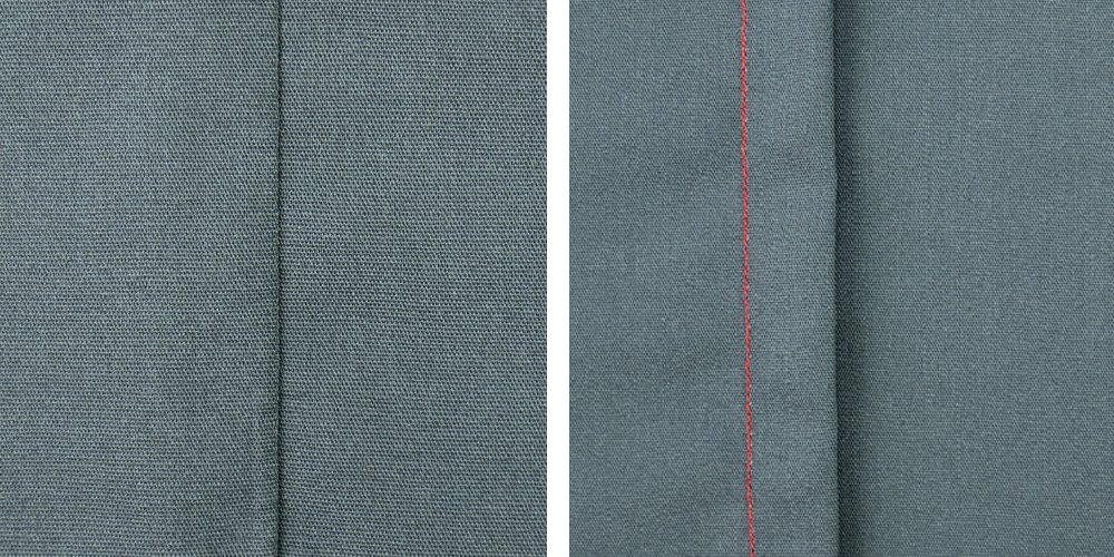 Technik der Nahtherstellung - Rechts-Links Naht